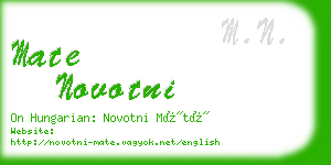 mate novotni business card